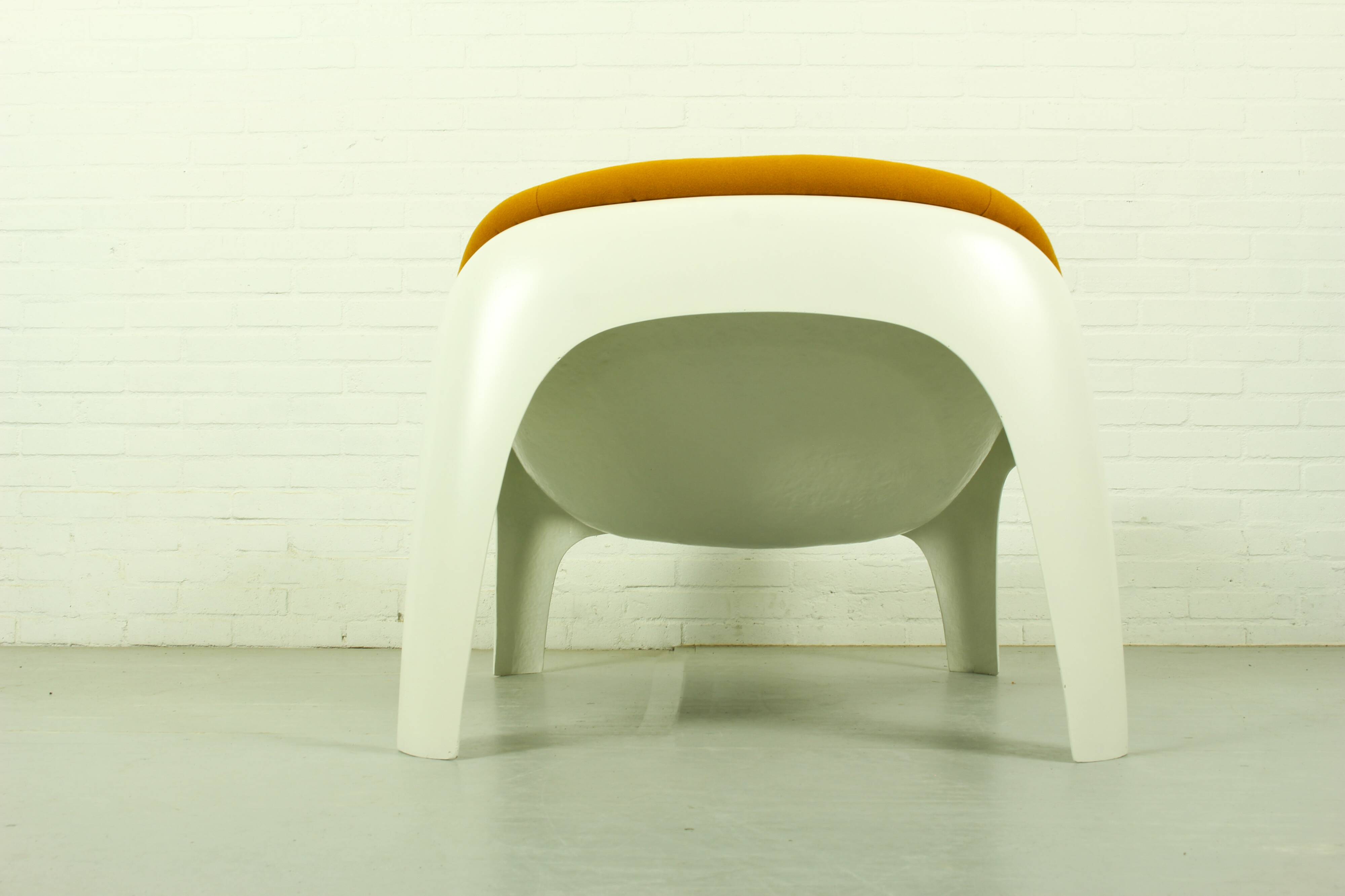 Rare Space Age Fiberglass Lounge Chair by Sergio Mazza for Artemide
