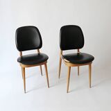 Pair of Pierre Guariche design chairs 1960s vintage 70s 1970s