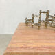 Vintage Italian travertine marble coffee table 'pink chique'