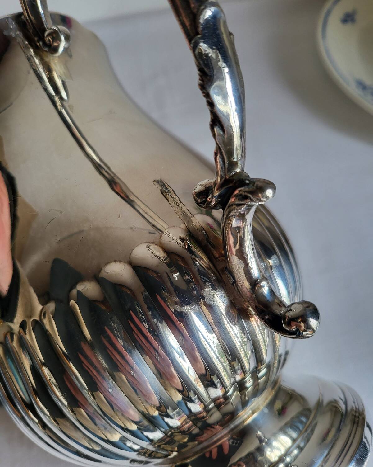 Old Silver-Plated Metal Jug