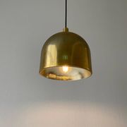 Suspended lamp in gold metal A Space by Staff Leuchten, 1970s, Germany