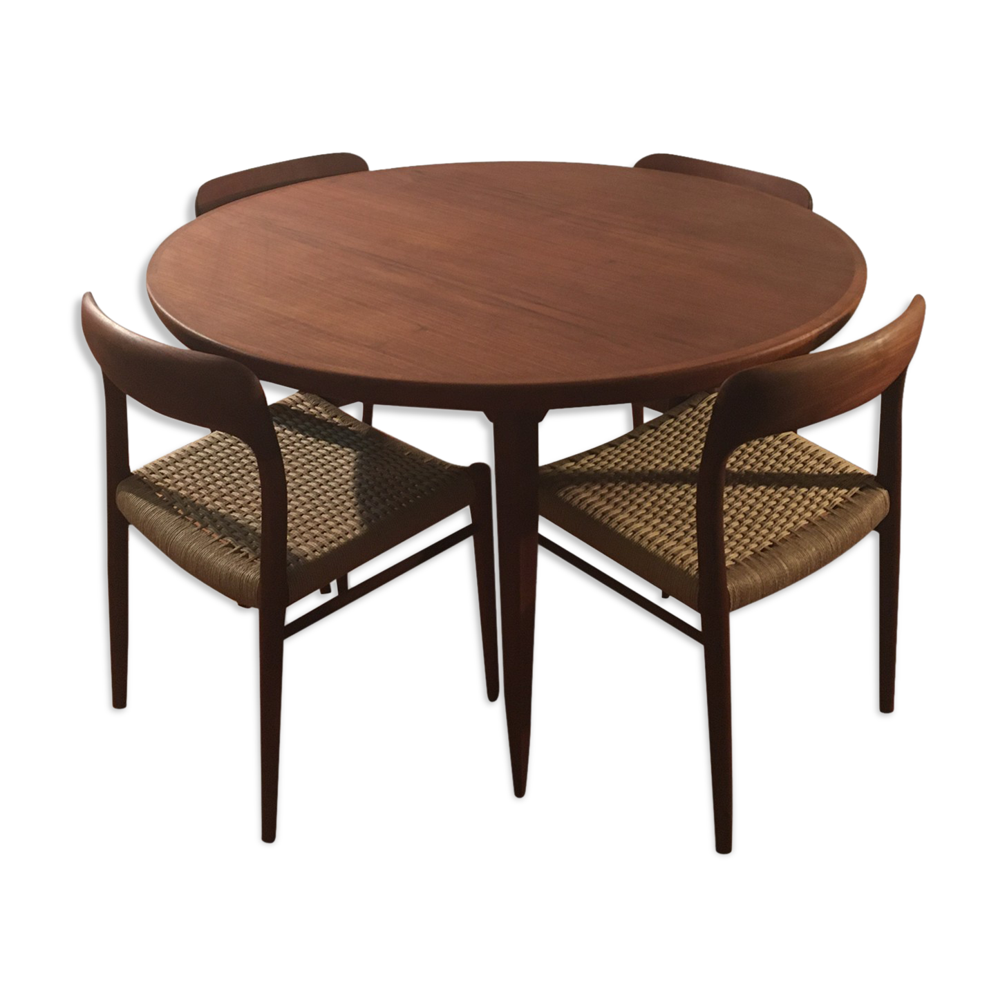 No.75 chairs & table by Niels Otto Muller for J.L. Mollers, 1950s