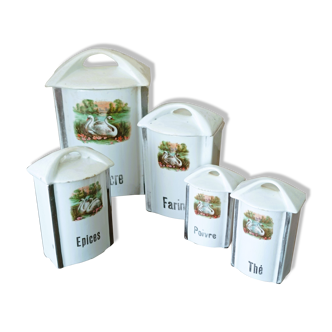 Lot spice pots 1950