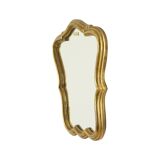 Petit miroir baroque doré à la feuille d'or classique France années 60