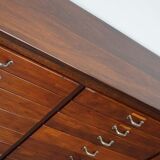 British Mahogany Apothecary Cabinet or Bank of Drawers, 1930s