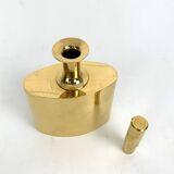 23 carat gold plated brass carafe, Pierre Forssell for Skultuna, 1960