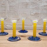 Set 5 water glasses 80s