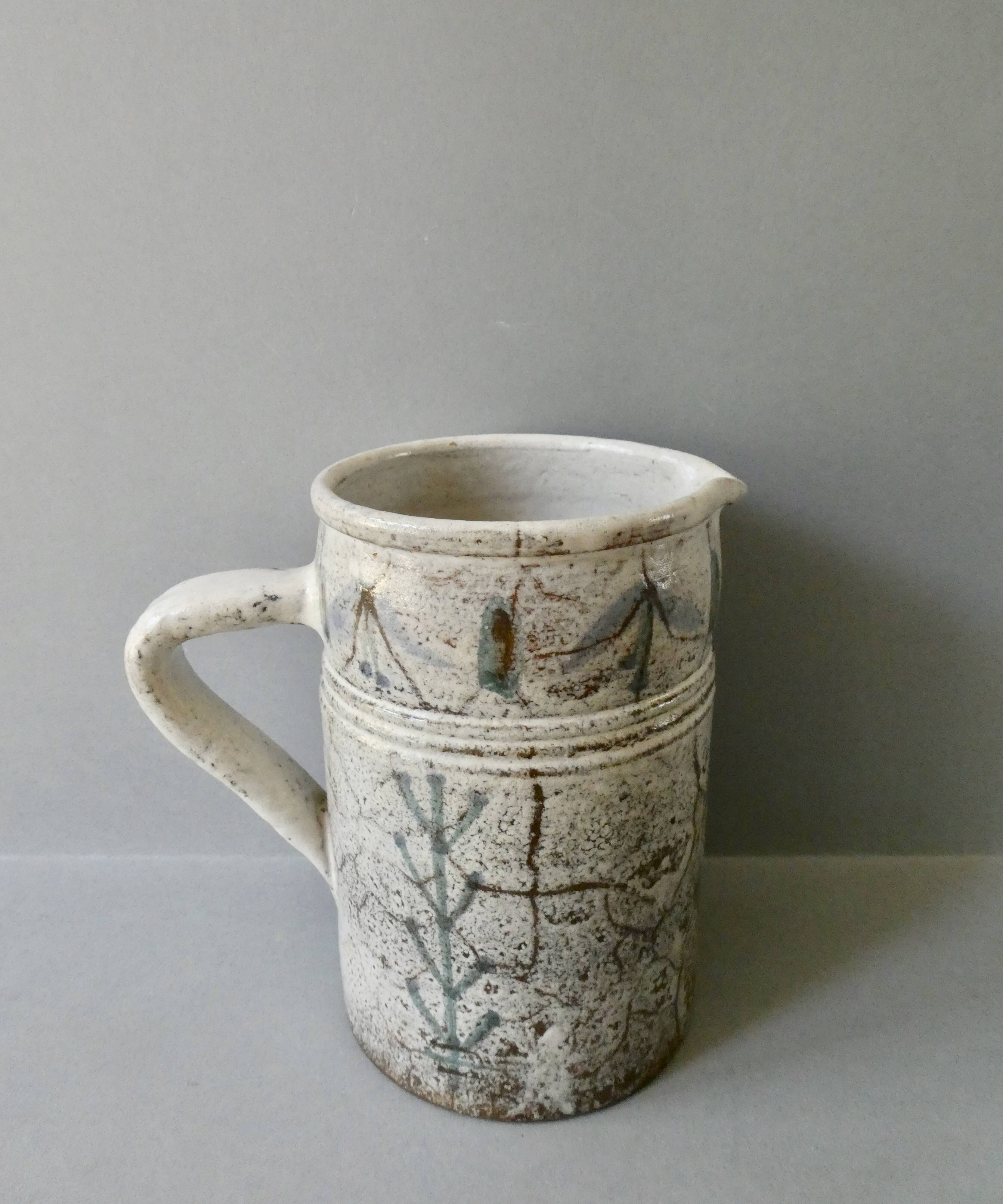 Vallauris ceramic pitcher, Le Murier