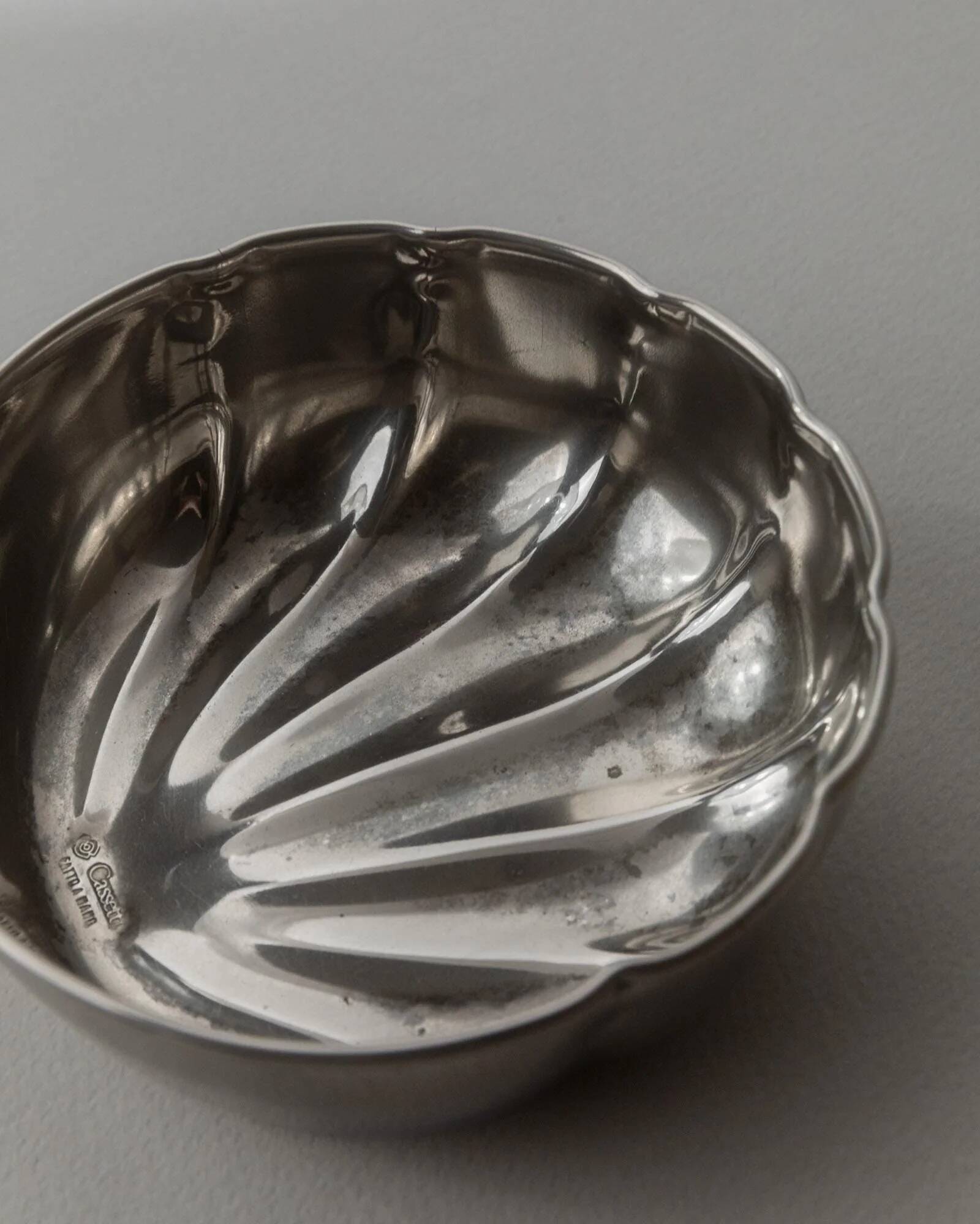Vintage silver-plated bowl from the 1970s by Cassetti, Italy, timeless design for desserts or jewellery, elegant retro table decoration, noble gift idea.