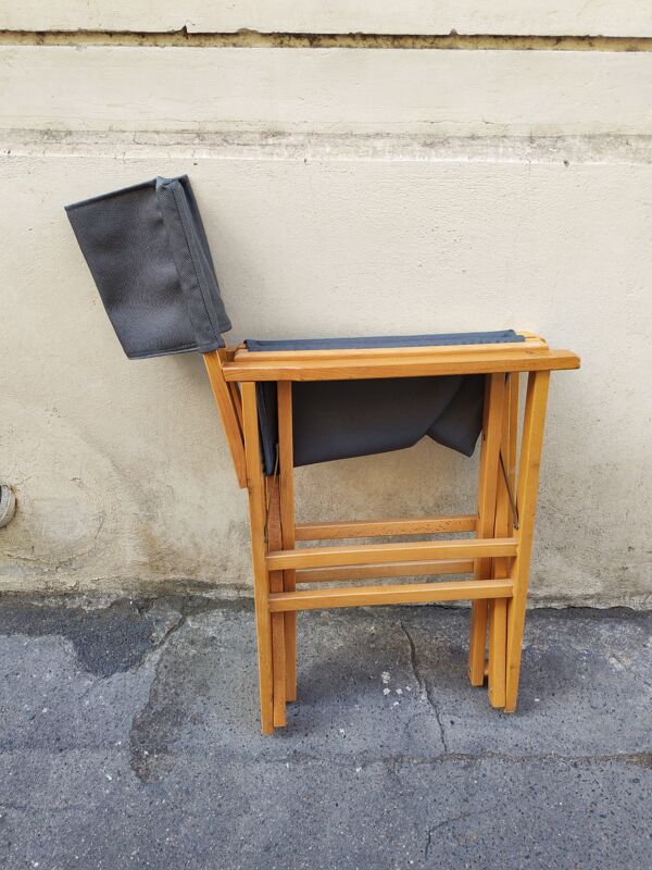 Fauteuil pliant style nautique, metteur en scène