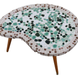 Kidney-shaped mosaic plant table