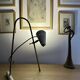Large Italian table lamp in brass design from the 50s