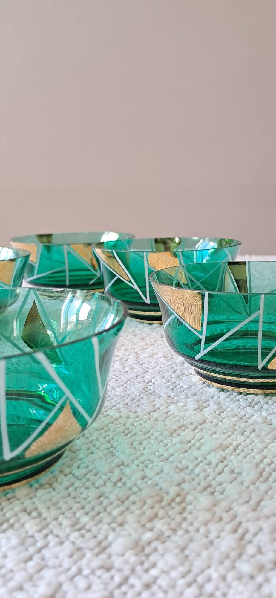 Set of sorbet bowls from the 1950s.