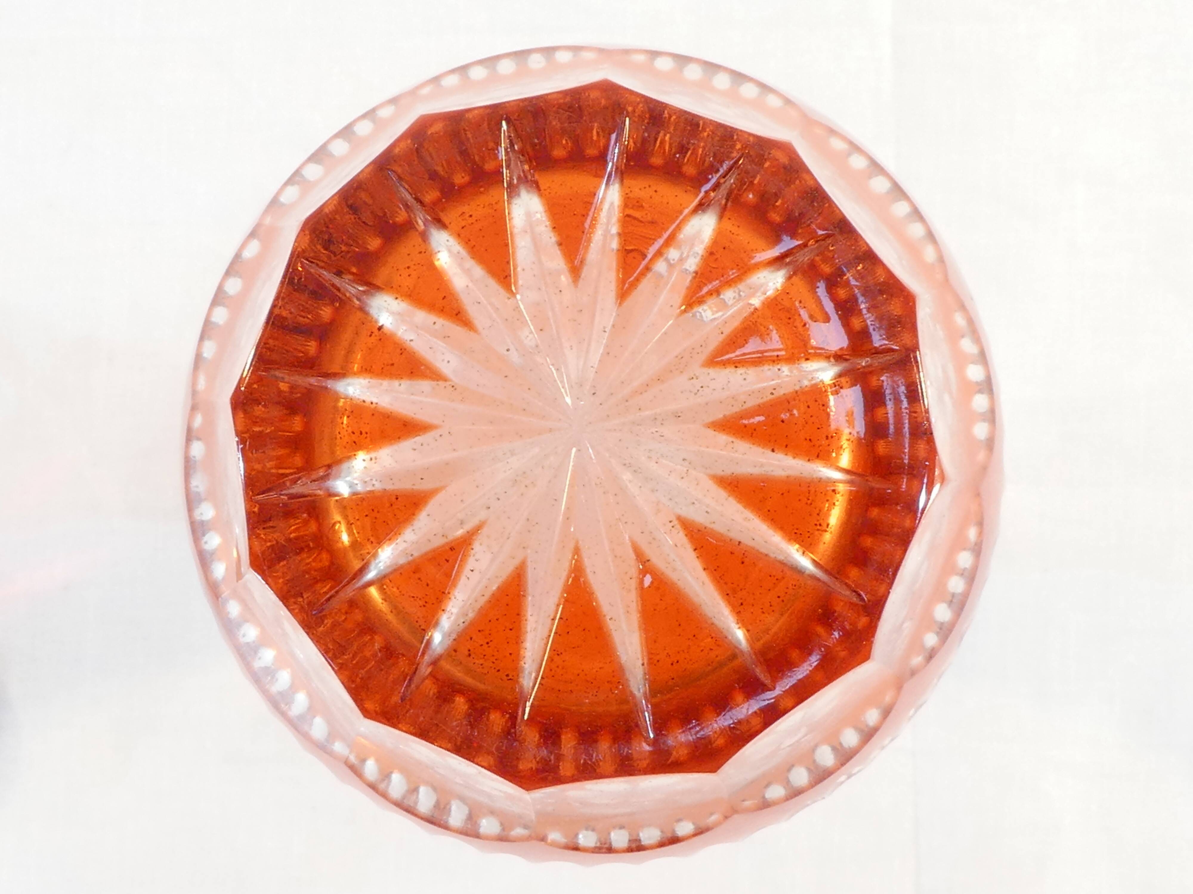 Amber pink Crystal Wine Decanter