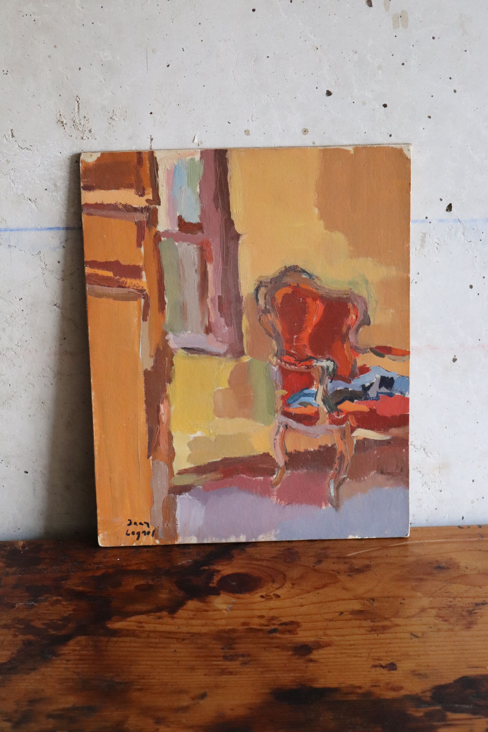 Bergère oil on panel Jean legros