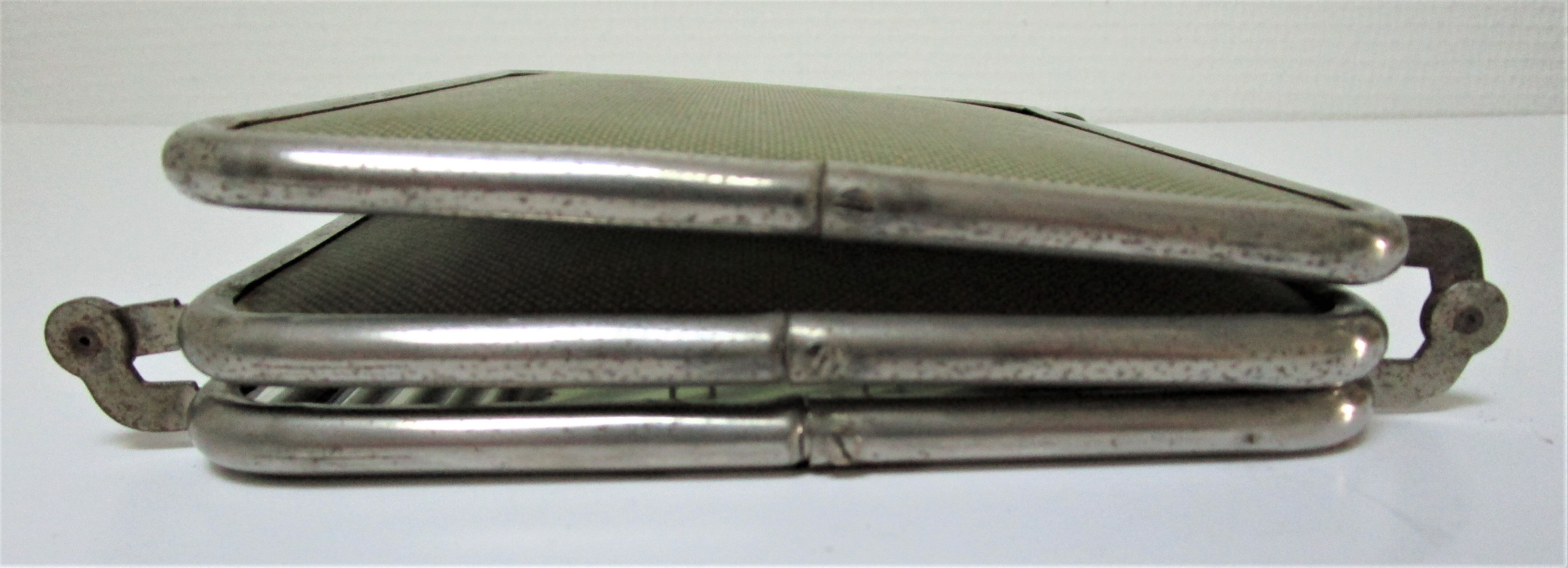 Early 20th century barber triptych mirror  - 19x44cm