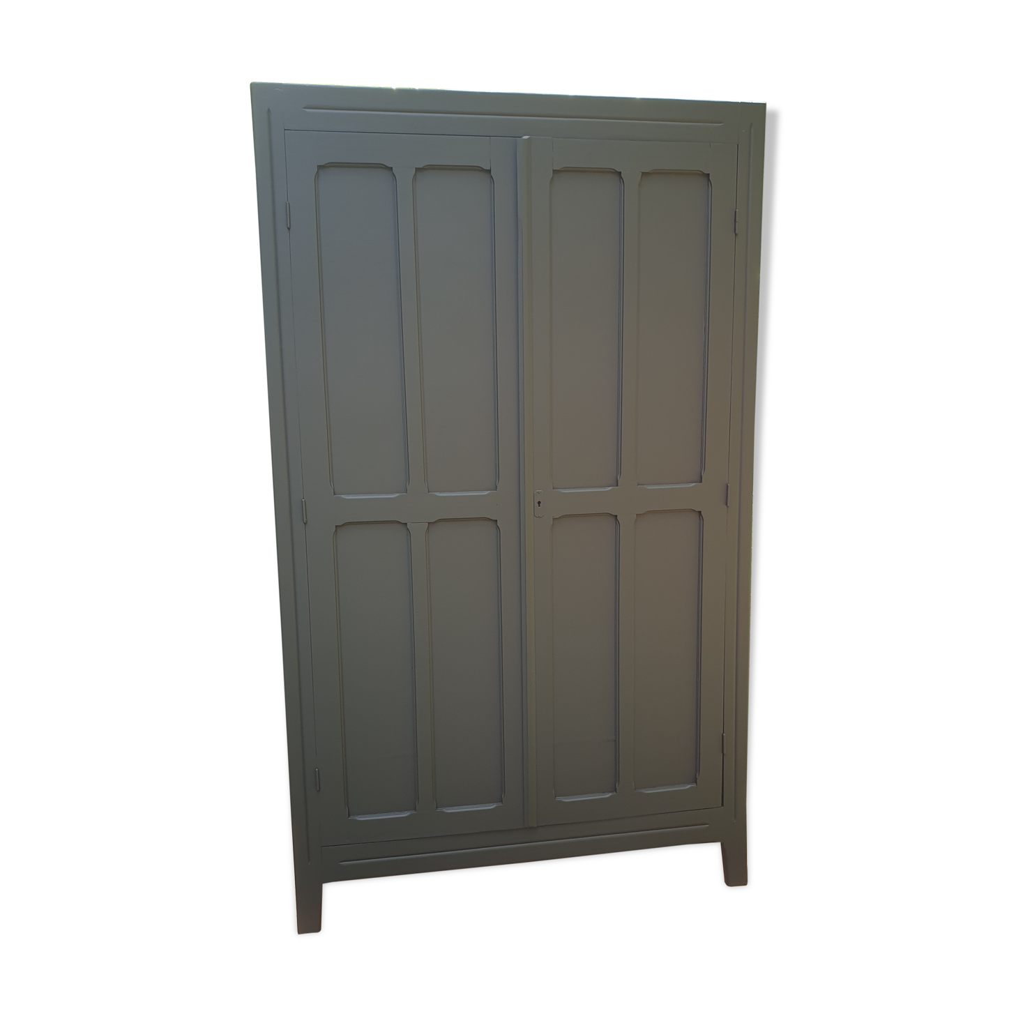 Black parisian wardrobe made of solid wood