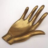 Hand, vintage ashtray, bronze