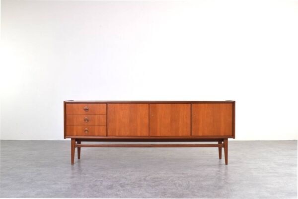 Enfilade en teck de milieu de siècle modèle Premium de Bartels, années 1960.
