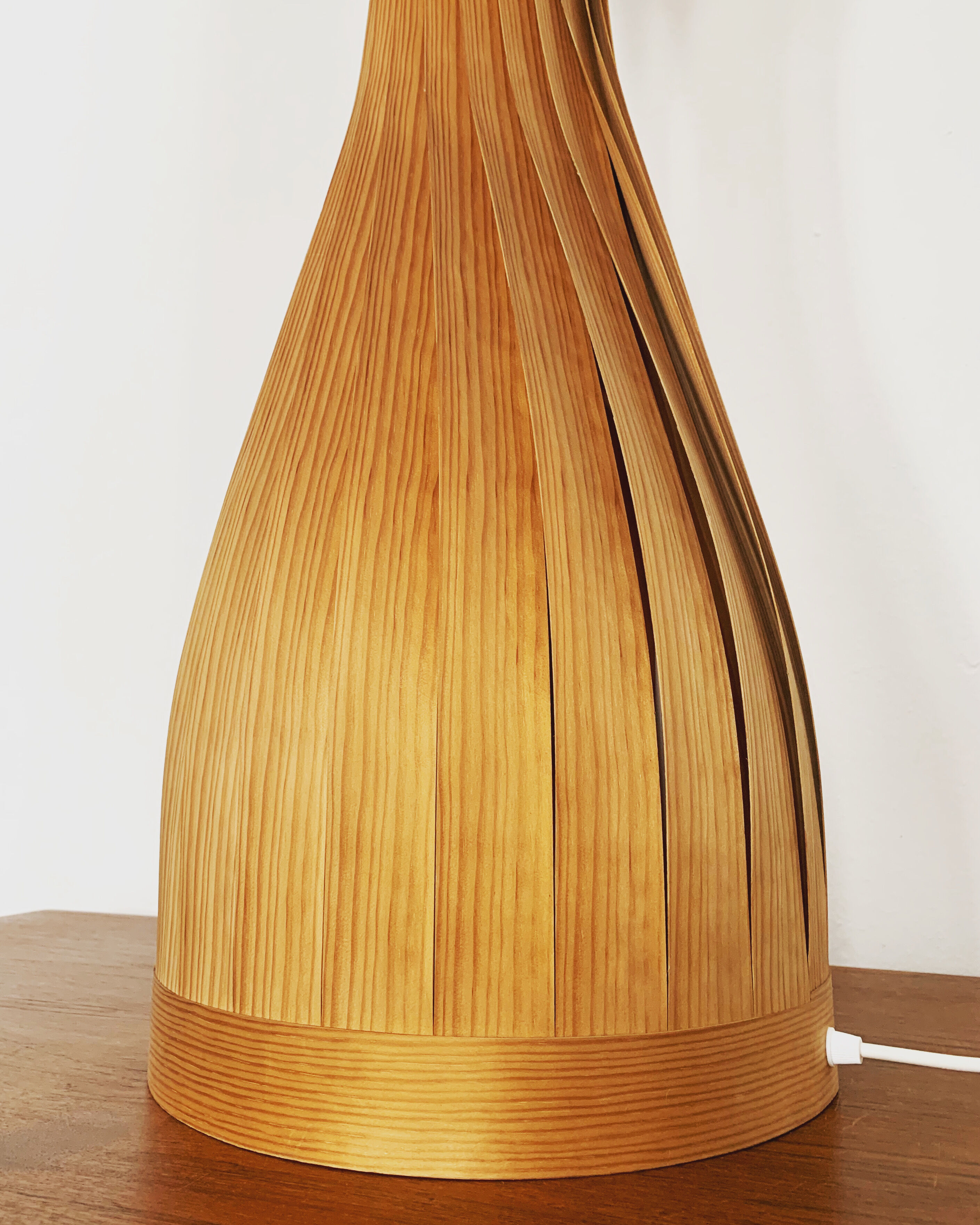 Swedish mid-century modern wooden floor lamp by Hans Agne Jakobsson