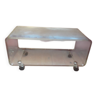 David Lange plexiglass coffee table