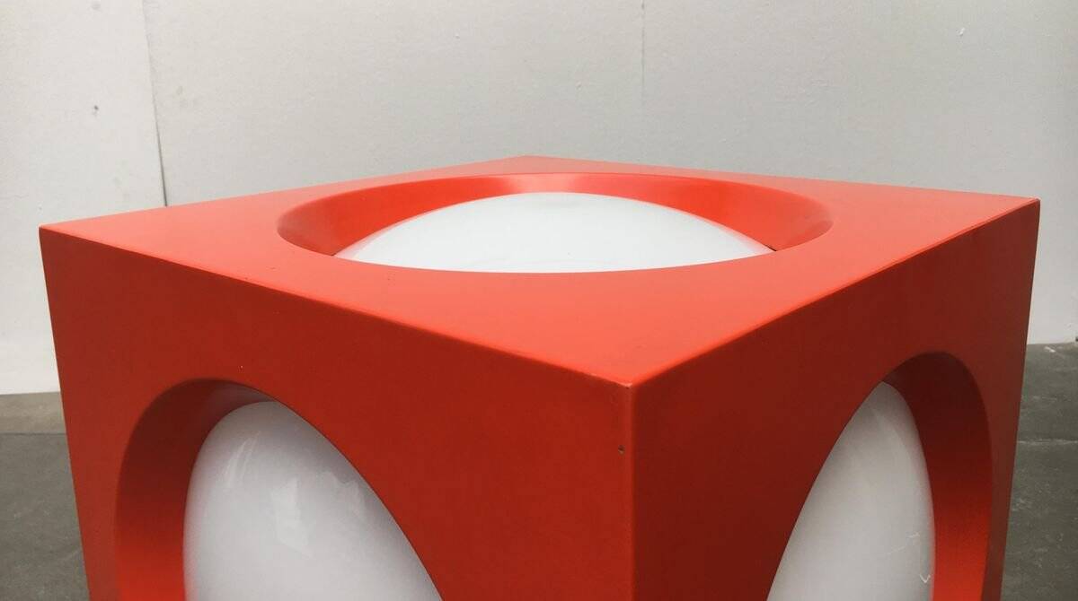 Cube Floor Lamp T-267 Swiss Space Age by Carl Moor for BAG Turgi, 1960s