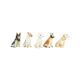 Vintage Set of 5 Dog Porcelain Figurines Figures 9cm