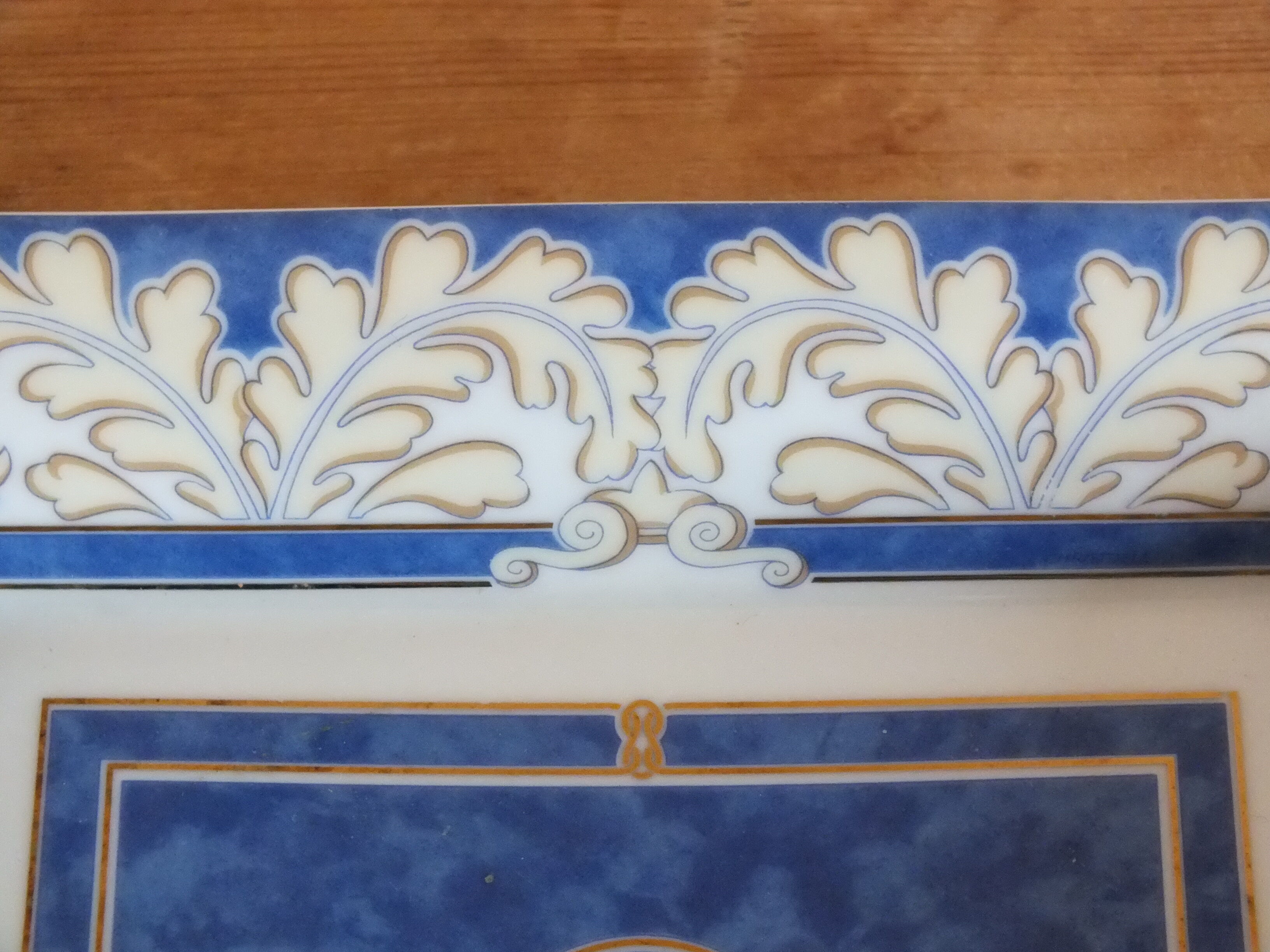 Empty pocket ashtray Christofle porcelain Oceana Blue Aida