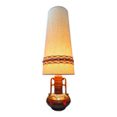 Vintage amphora solar lamp in ceramic with double lighting.