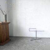 Transparent acrylic and chrome side table, 1970s design.