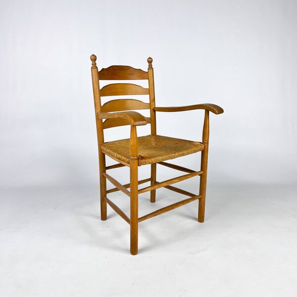 Chaise de cuisine vintage en chêne, Pays-Bas, 1960s