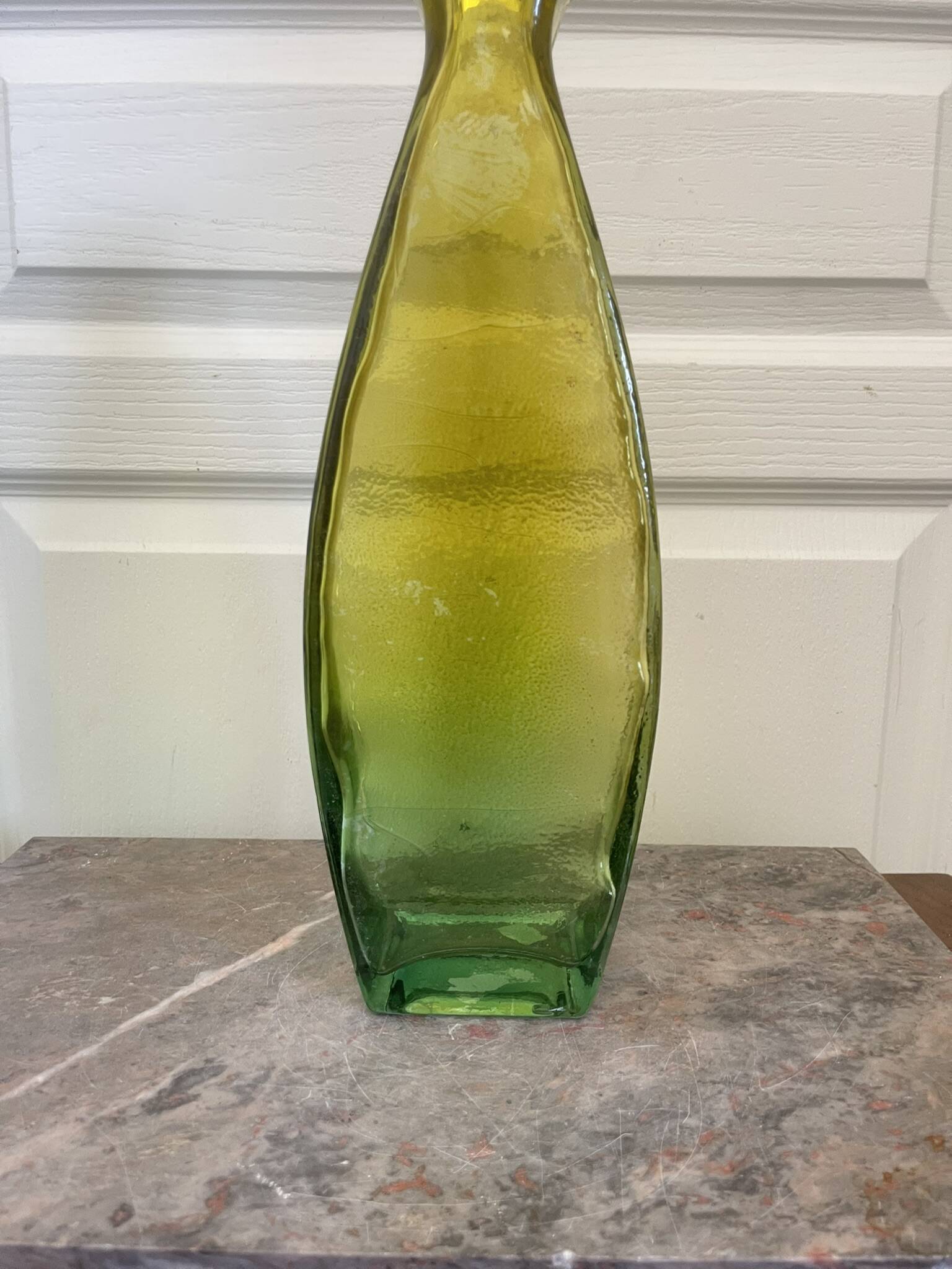 Old Decanter Vase Soliflore Green Carafe Spain 37 cm
