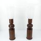 Pair of Scandinavian pine table lamps by Uno Kristiansson for Luxus