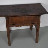 Antique Spanish Rustic Chestnut Side Table/Console, 18th Century