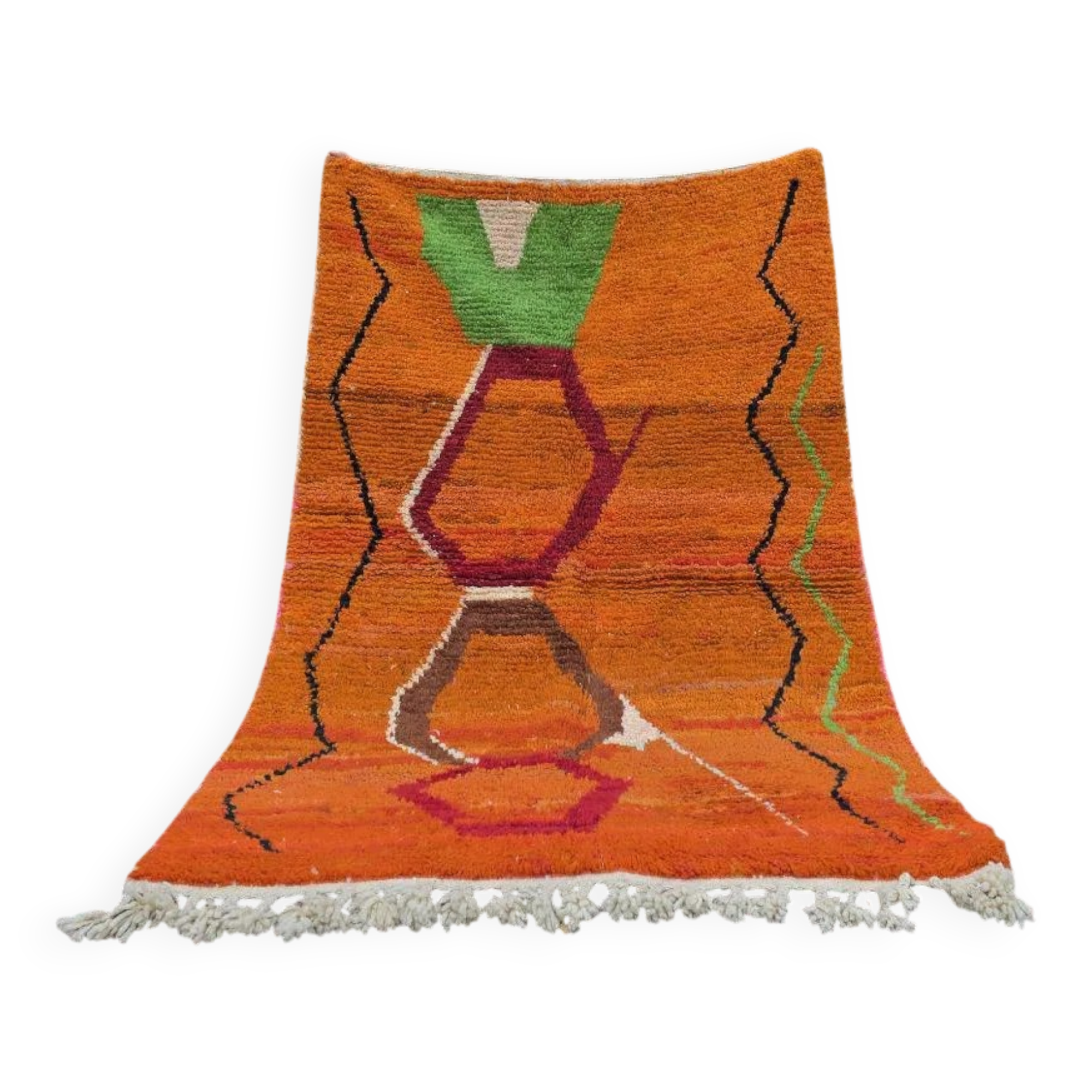 Moroccan handmade wool rug 3 x 2 m