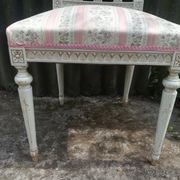 Series of 4 patinated Louis XVI style chairs