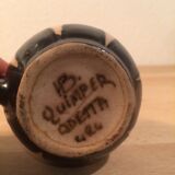 Miniature pitcher signed Odetta in Quimper, art deco ceramics