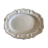 19th-day polished earth dish with godrons