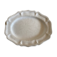 19th-day polished earth dish with godrons
