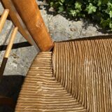 Set of 6 straw chairs