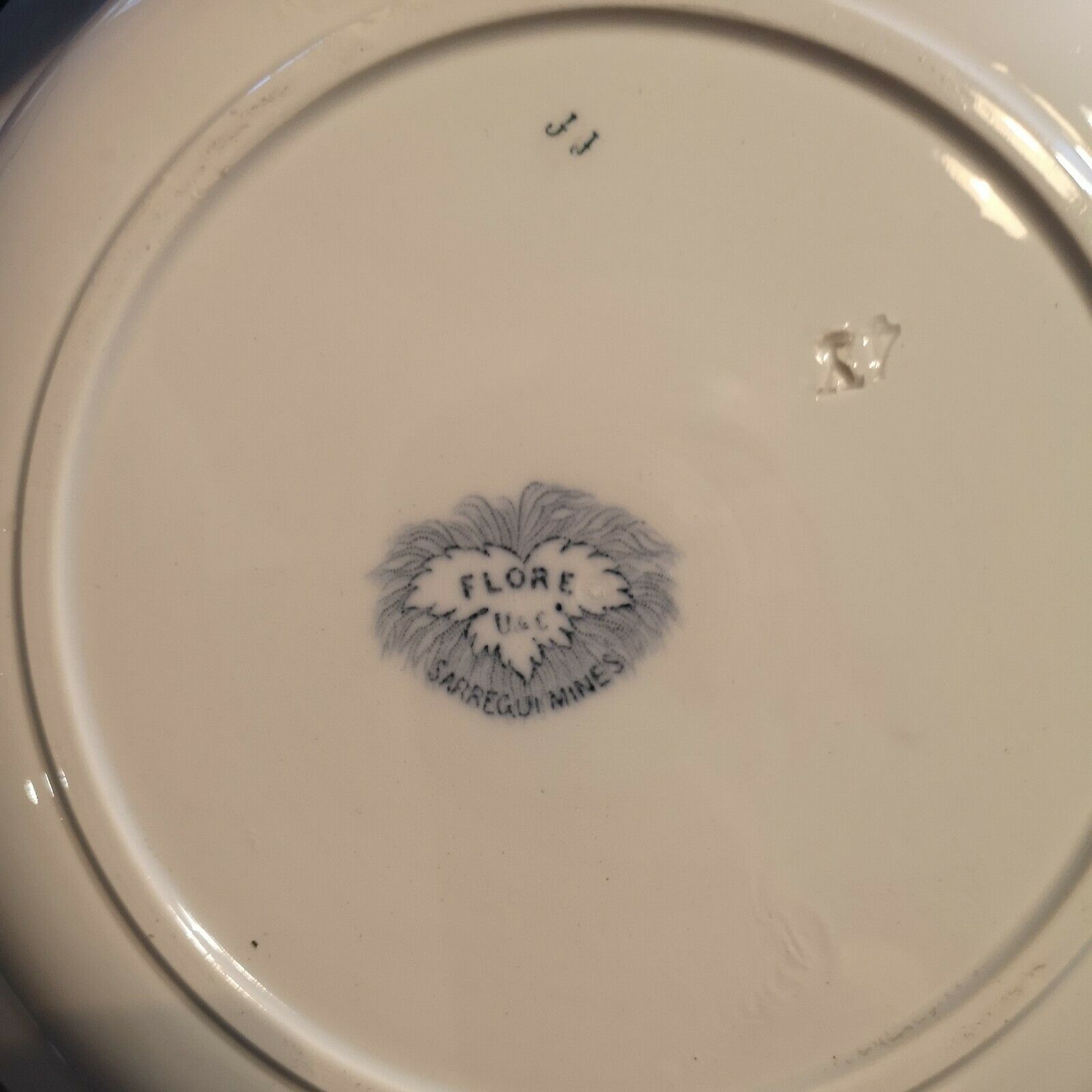 Round dish or vegetable Sarreguemines model Flora