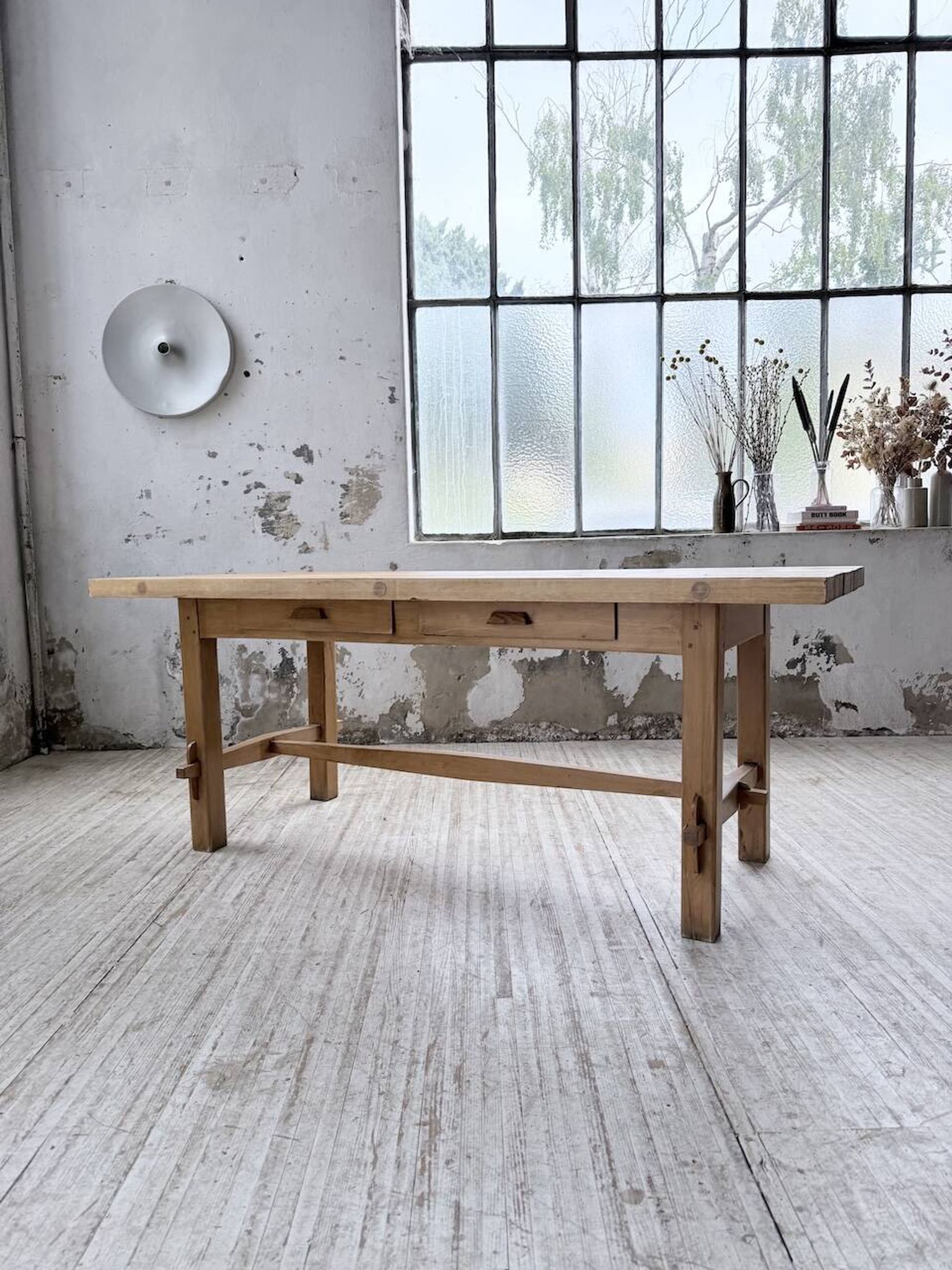 Table mobilier montagne 1950 hêtre massif