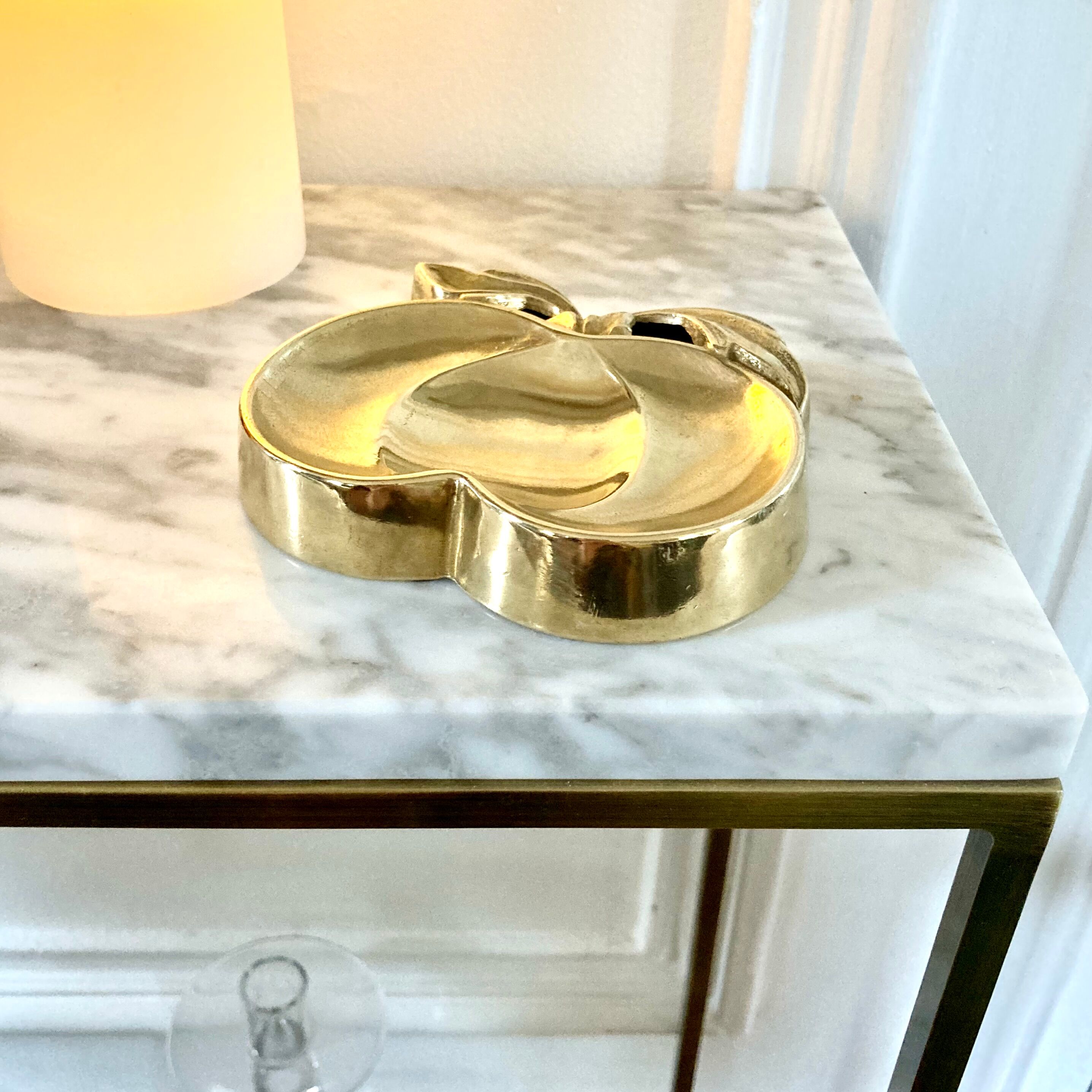 Cendrier pomme laiton nijhof holland vide-poche