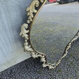 Antique brass mirror
