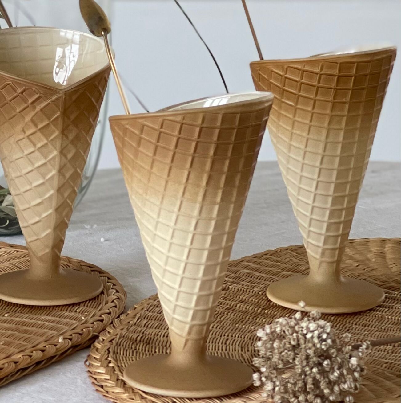 Set of 5 ice cream cups Italy 1960