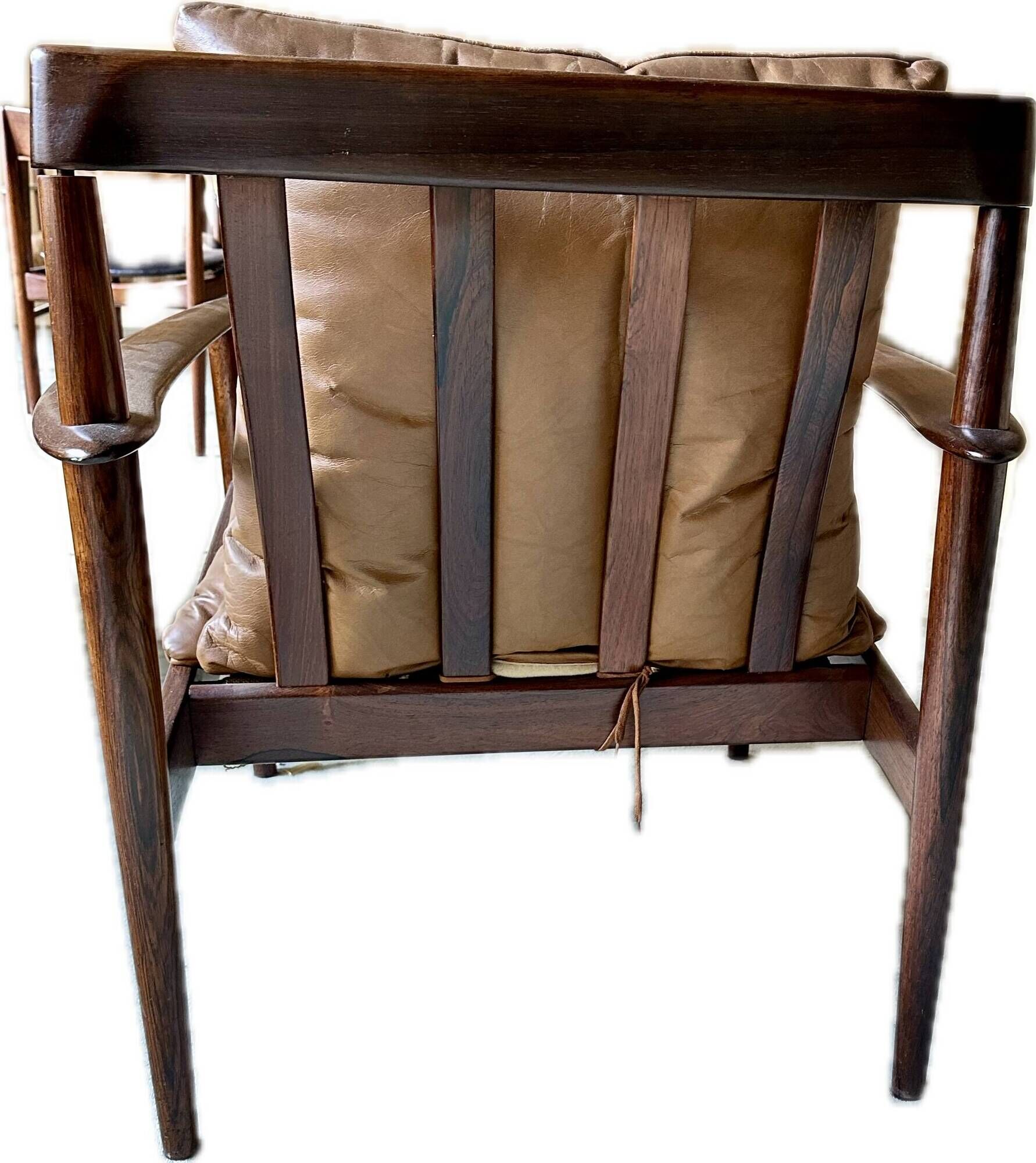 Grete Jalk leather armchair for Poul Jeppesen "PJ56"