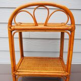 Night table, side table or end of rattan sofa