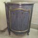 Pair of solid walnut notches painted and patinated around 1950