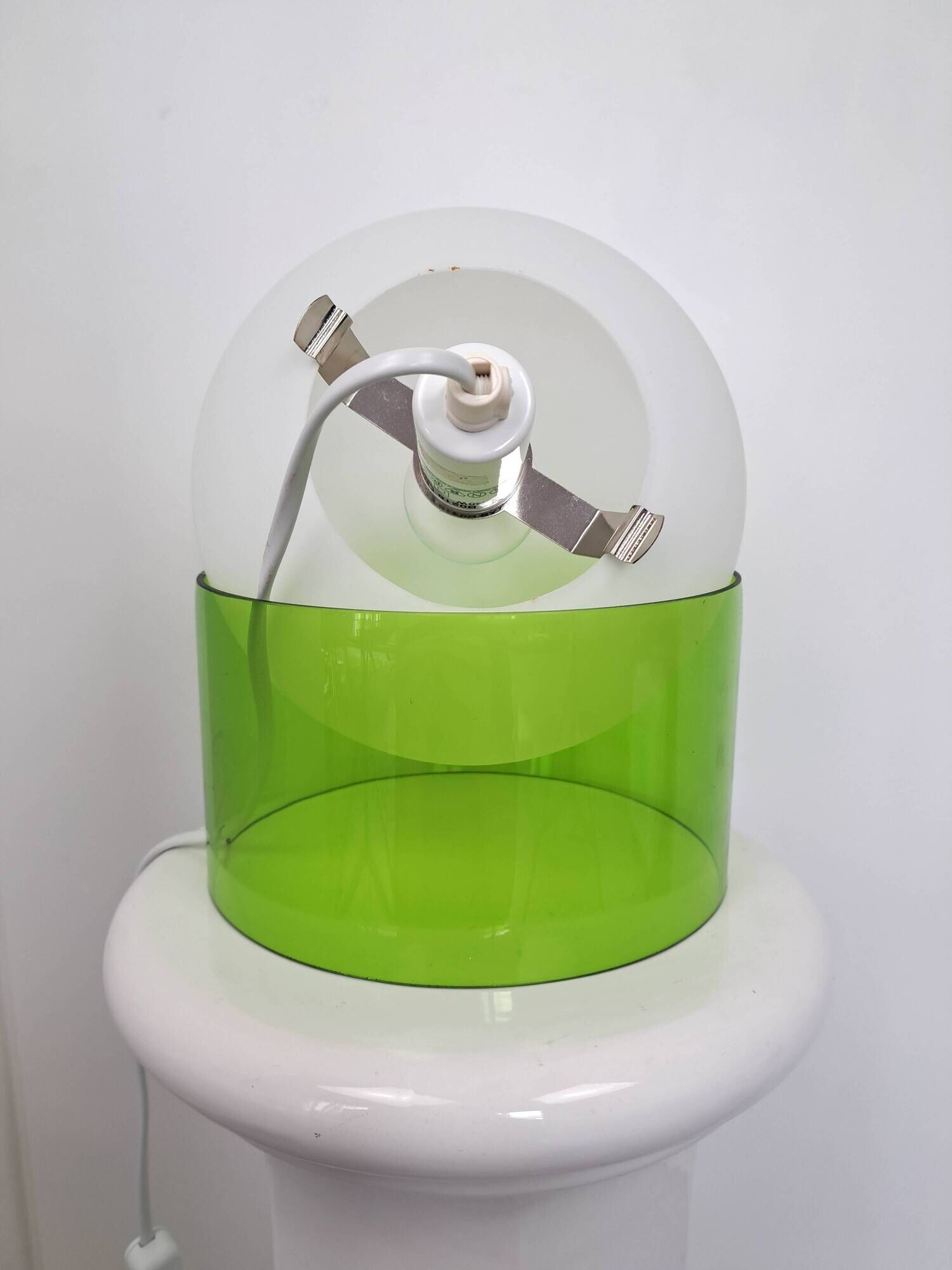 UFO glass globe lamp from Ikea vintage space age dlg by Joe Colombo