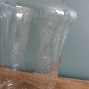 Bouteille vase carafe en verre bullé
